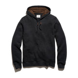 Billy Reid Box Quilt Hoodie Pullover in Black