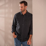 Madison Creek Branson Whipstitch Denim Shirt - Black Denim