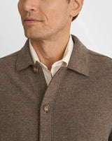Boiled Wool Shirt Jacket - Brown