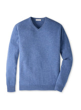 Crown Heritage Cashmere V-Neck Sweater - Astral Blue