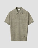 Cotton Linen Fine Knit Polo Shirt