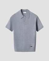 Cotton Linen Fine Knit Polo Shirt