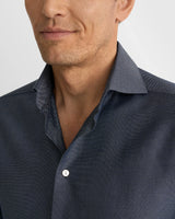 Contemporary Fit Cotton Silk Cashmere Dress Shirt - Oak Hall