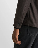 Wool Cashmere Two-Pocket Jacket - Dark Brown