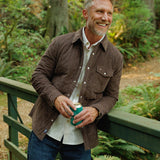 Criquet Corduroy Quilted Shacket - Pinecone