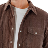 Criquet Corduroy Quilted Shacket - Pinecone