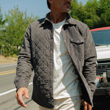 Criquet Corduroy Quilted Shacket - Midnight Ash