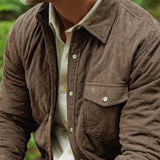 Criquet Corduroy Quilted Shacket - Pinecone