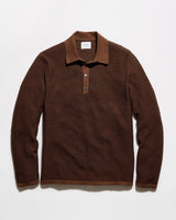 Long-Sleeve Step Jacquard Sweater Polo - Oak Hall