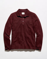 Long-Sleeve Herringbone Polo