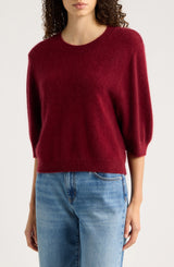 Frame The Brushed Chalet Sweater - Deep Garnet