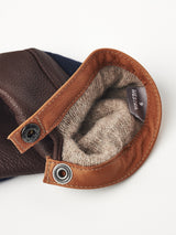 Deerskin Wool Tricot - Navy/Chocolate