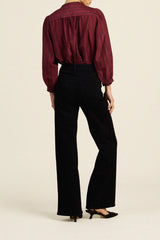 Pauline Blouse - Garnet Stripe