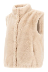 Faux Beaver Fur Vest - Champagne