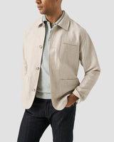 Cotton Linen Fine Knit Polo Shirt - Light Green