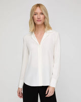 Scottie Notch Collar Hidden Closure Blouse - Oak Hall