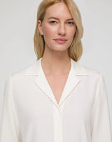 Scottie Notch Collar Hidden Closure Blouse - Oak Hall