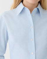Cotton Oxford Fitted Shirt - Oxford Blue Multi