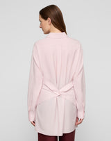 Tropical Wool Convertible Wrap Blouse - Cherry Blossom
