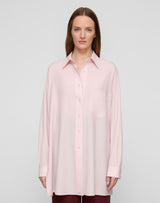 Tropical Wool Convertible Wrap Blouse - Cherry Blossom