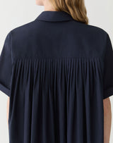 Ss Dress W/ Pleated Back