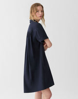 Ss Dress W/ Pleated Back