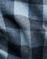 Block Check Flannel Shirt - Mid Blue
