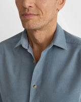 Solid Corduroy Shirt - Mid Blue