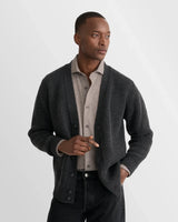 Houndstooth Check Flannel Shirt - Mid Grey