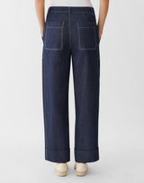 Chambray Highline Straight Ankle Pant - Shipyard Indigo