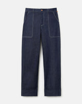 Chambray Highline Straight Ankle Pant - Shipyard Indigo