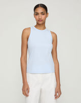 Cotton Rib Racerback Tank - Glacier Blue