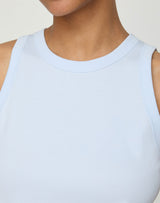 Cotton Rib Racerback Tank - Glacier Blue