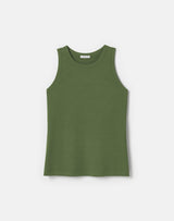 Cotton Rib Racerback Tank - Moss