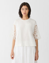 Embroidered Sleeve Top - Oak Hall