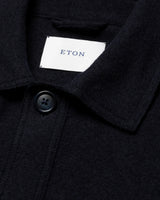 Boiled Wool Shirt Jacket - Navy