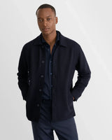 Filo di Scozia Jersey Shirt - Navy Blue