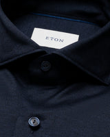Filo di Scozia Jersey Shirt - Navy Blue