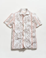 Short Sleeve Textural Tropical Roses Treme Shirt - Oak Hall