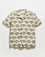 Short Sleeve Botanical Jacquard Camp Shirt - Oak Hall