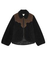 The Reversible Western Yoke Pasture Jacket - Black with Brown