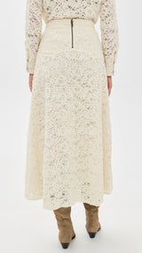 The Relic Lace Saddle Skirt - Cream