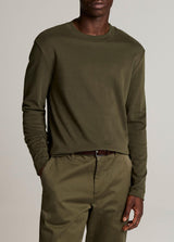 Peached Face Jersey Long Sleeve Crew
