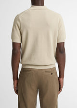 Pique Short Sleeve Zip Polo - Oak Hall