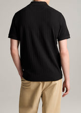 Drop Needle Stripe Short Sleeve Polo