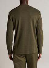 Peached Face Jersey Long Sleeve Crew