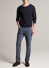 Fine Slub Dbl Layer Long Sleeve Crew