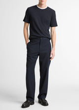 Loose Knit Double Collar Short Sleeve Crew - Oak Hall