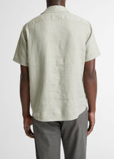 Linen Short Sleeve Half Placket Shirt - Oak Hall