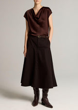 Cowl Nk Cap Slv Blouse